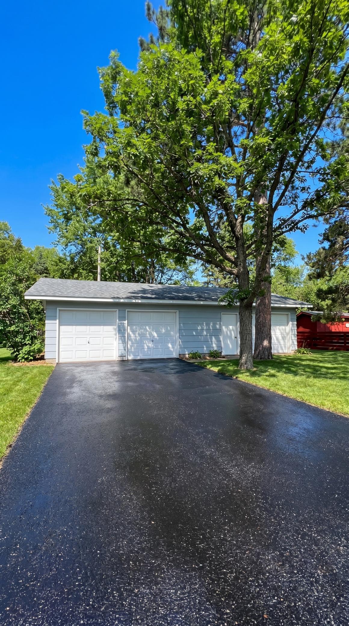 3+ stall garage, The two doors shown here are actually one larger door plus the side door single stall door.