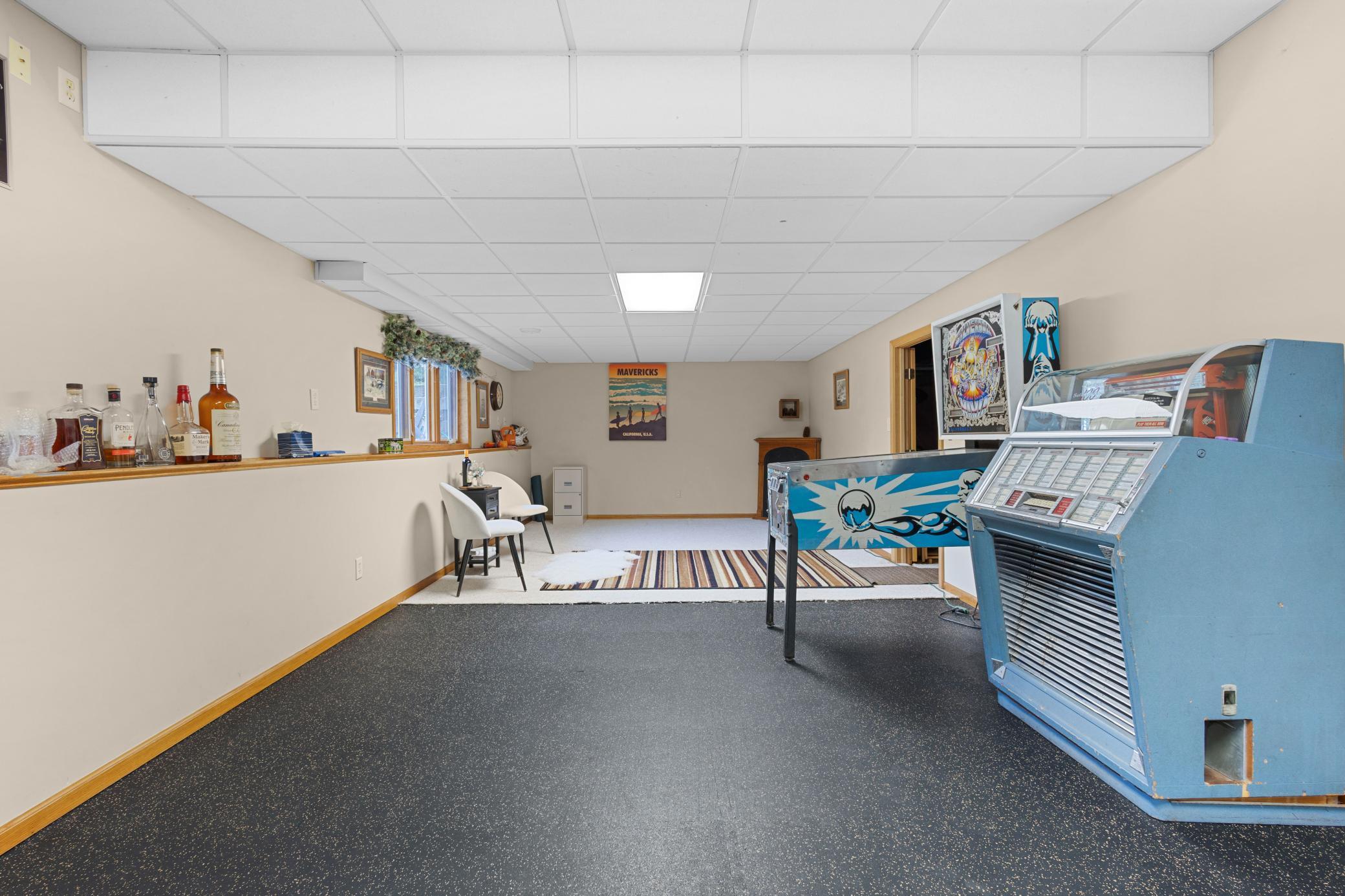 Lower level rec room