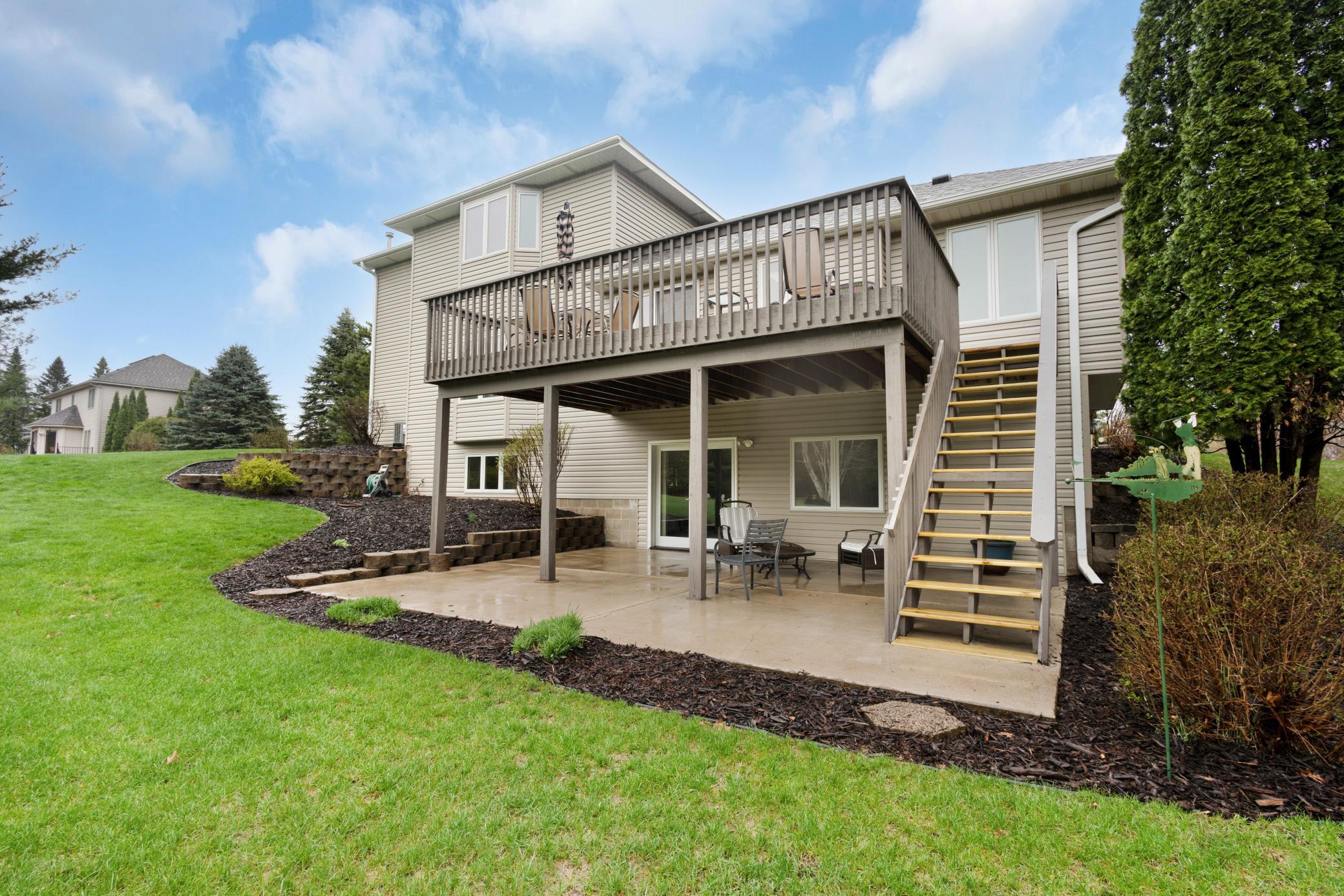 Large deck and patio