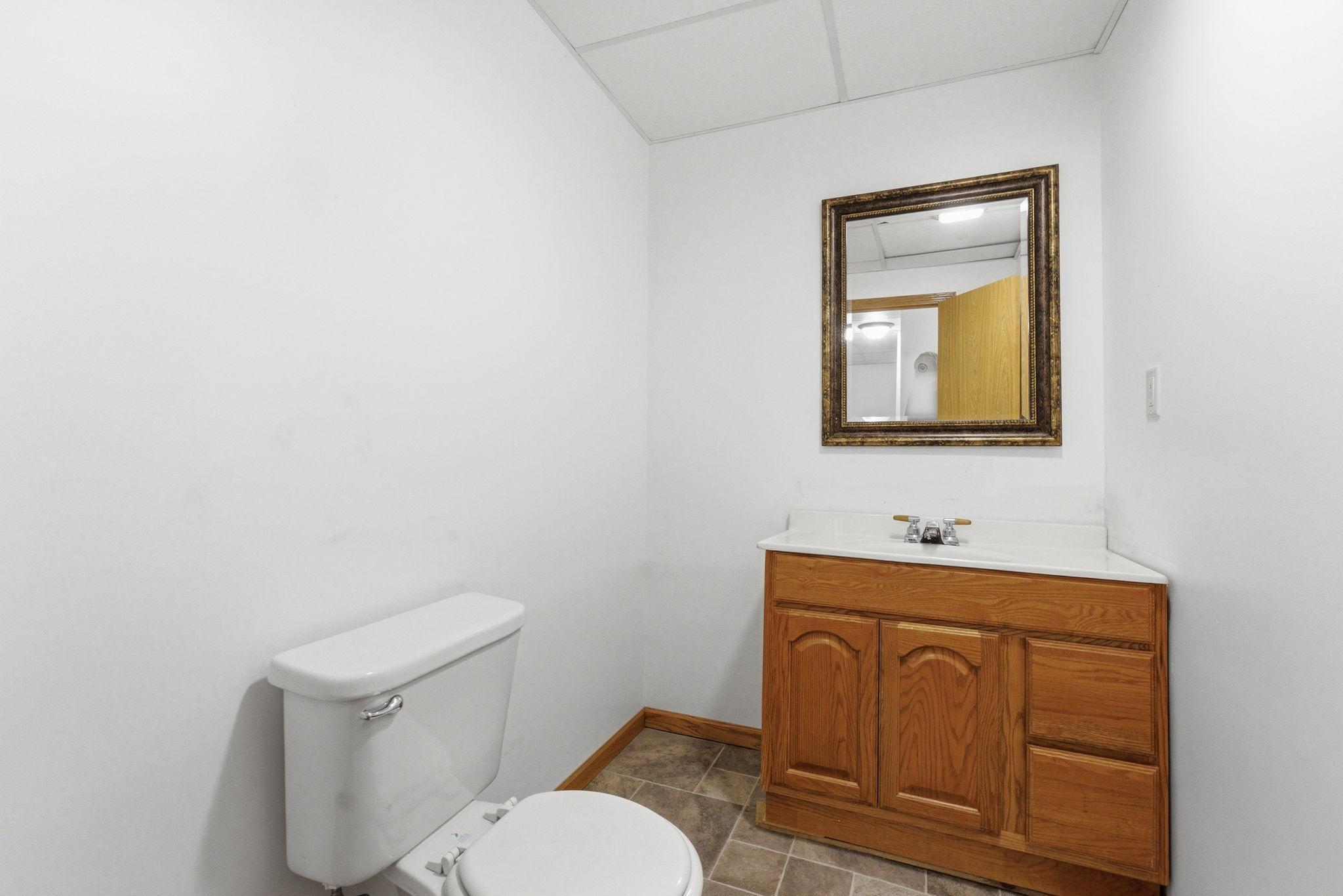 lower level half bathroom