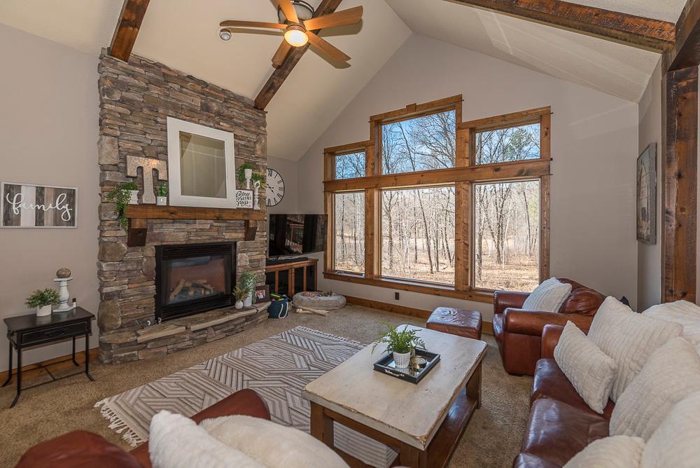 Gas Fire Place and Natural Light