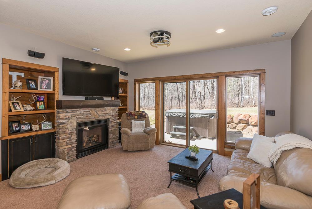 Lower Level Family Room with Walk Out