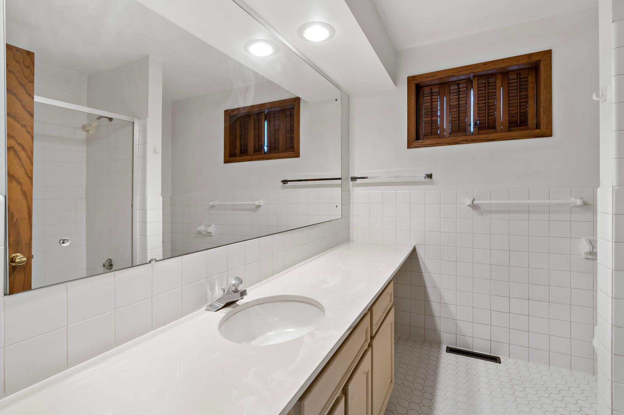 Lower level full bathroom