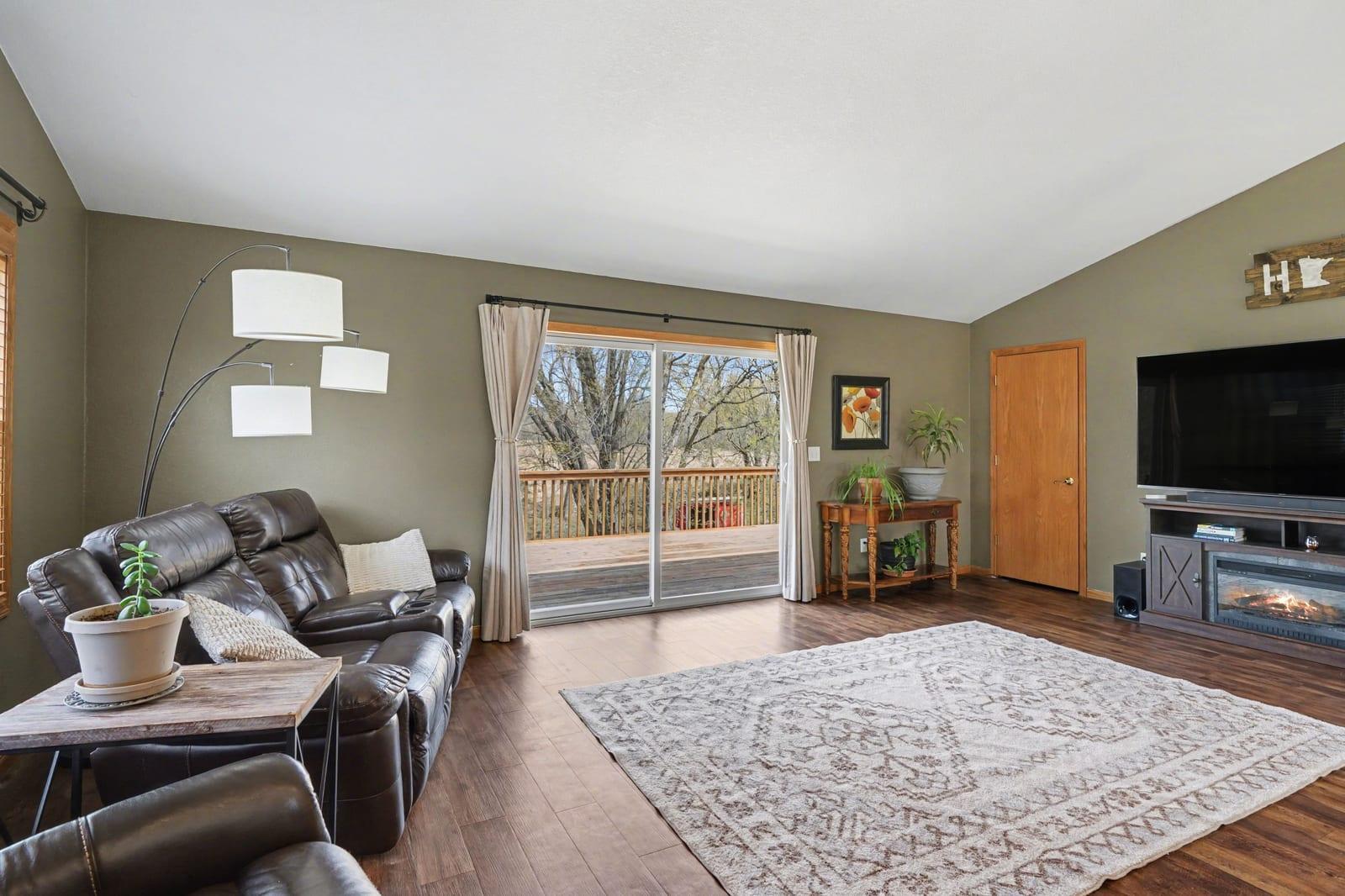 Enjoy barbequeing off of the oversized newly stained deck off of your main level.