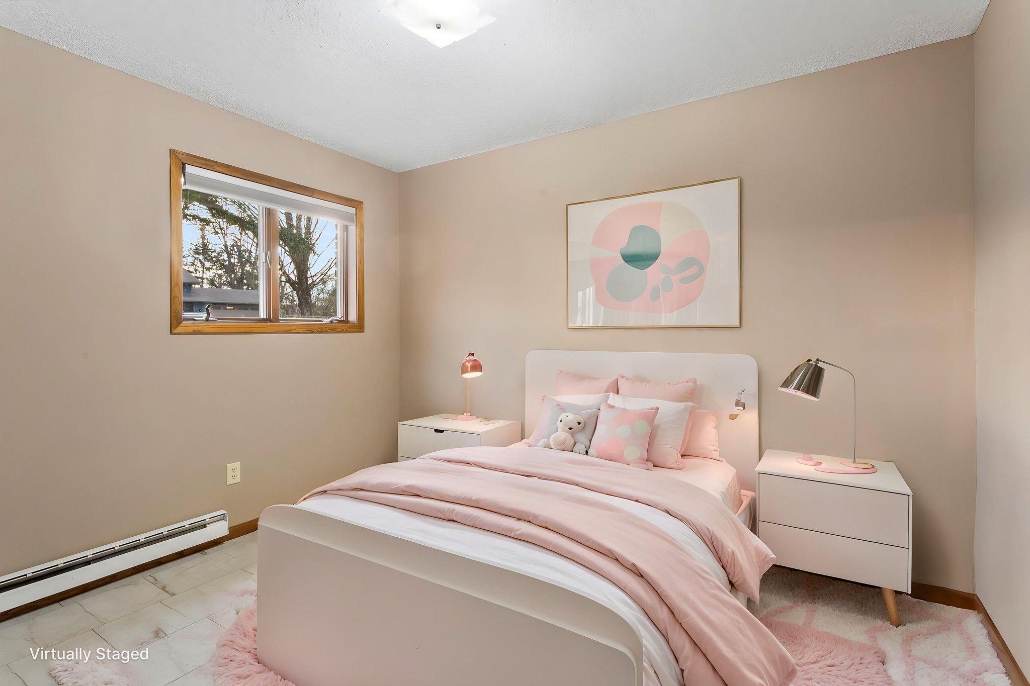 Virtually staged bedroom 2