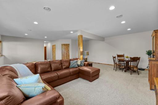 Another perspective of the lower level family room.