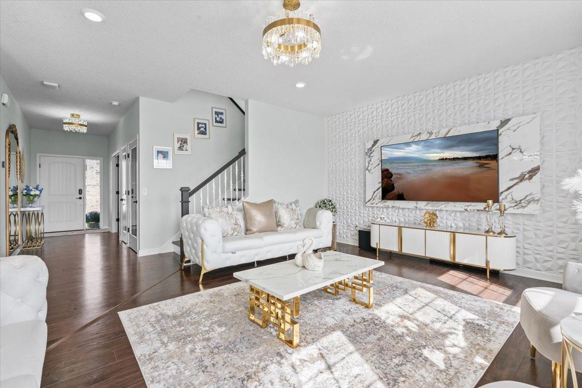 new wooden staircase