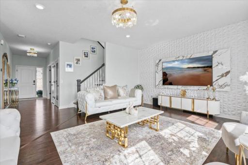 new wooden staircase