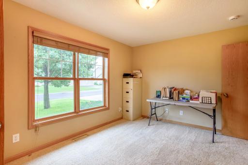 Bright front office offers the perfect space for working from home, studying, or pursuing hobbies.