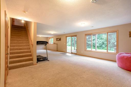 Generous walkout lower-level living space offers endless possibilities for recreation, entertaining, and relaxation.