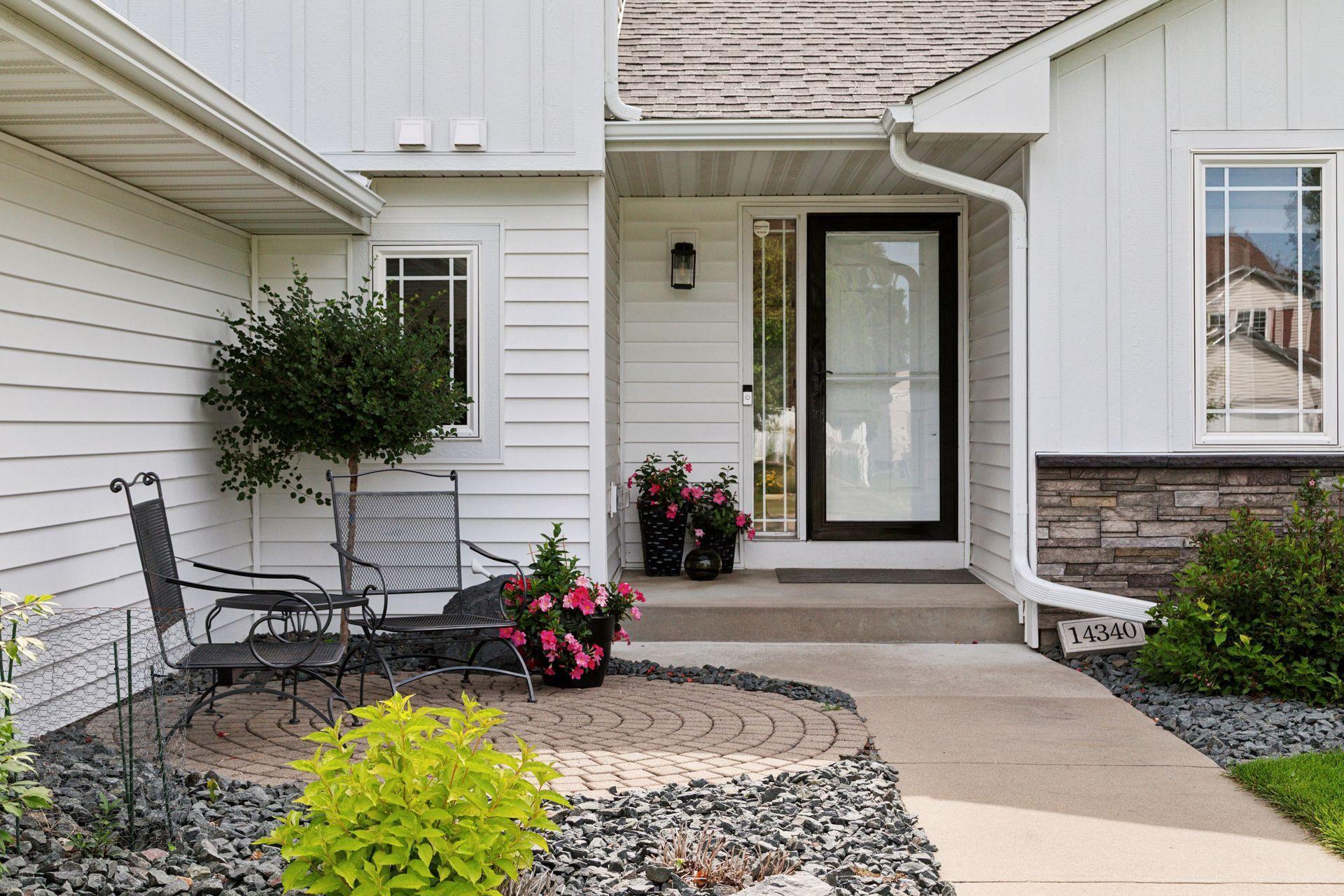 Great stamped patio to enjoy too!