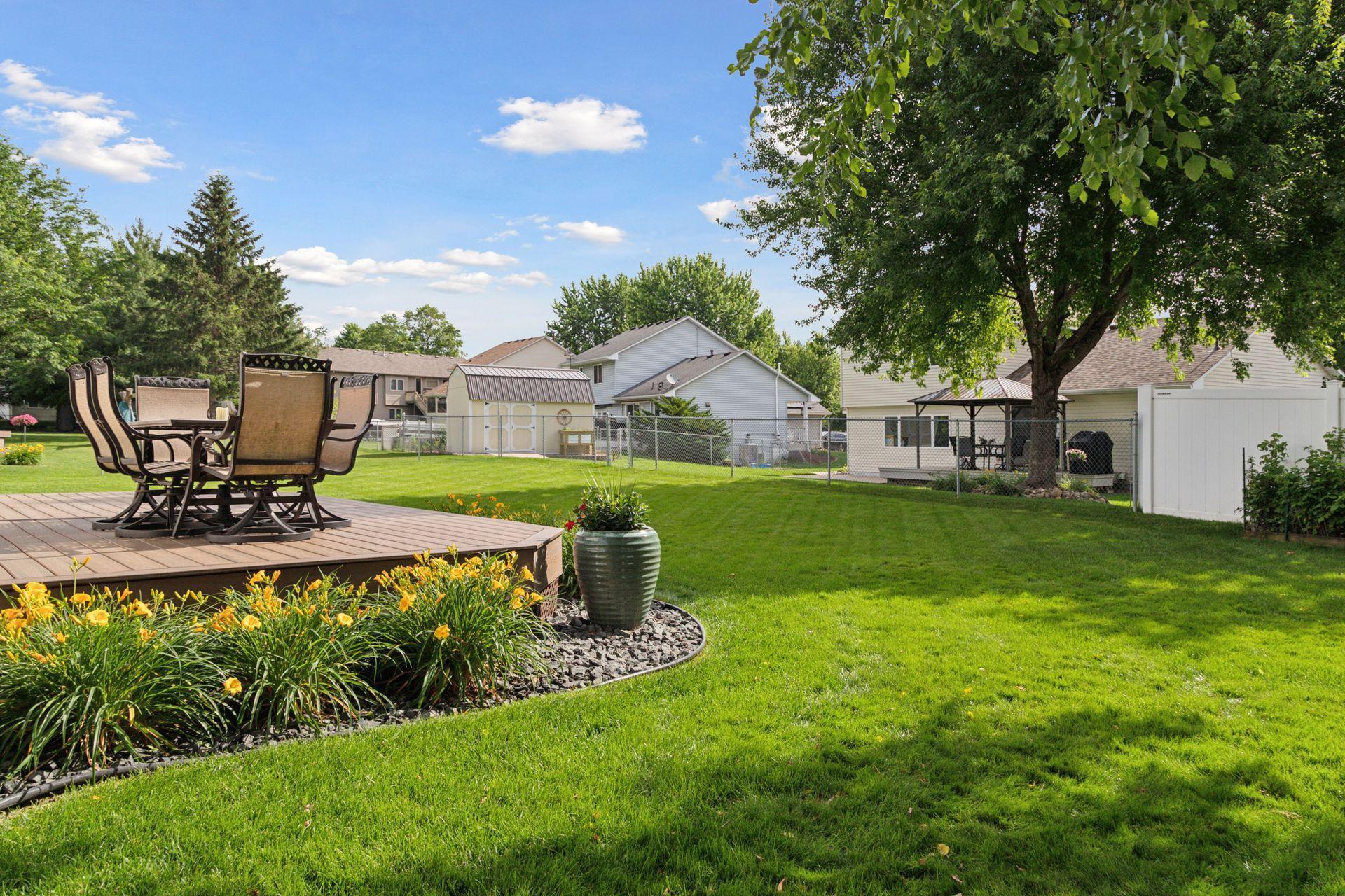 Plus a newer maintenance free deck. The home also features an irrigation system and invisible fencing.