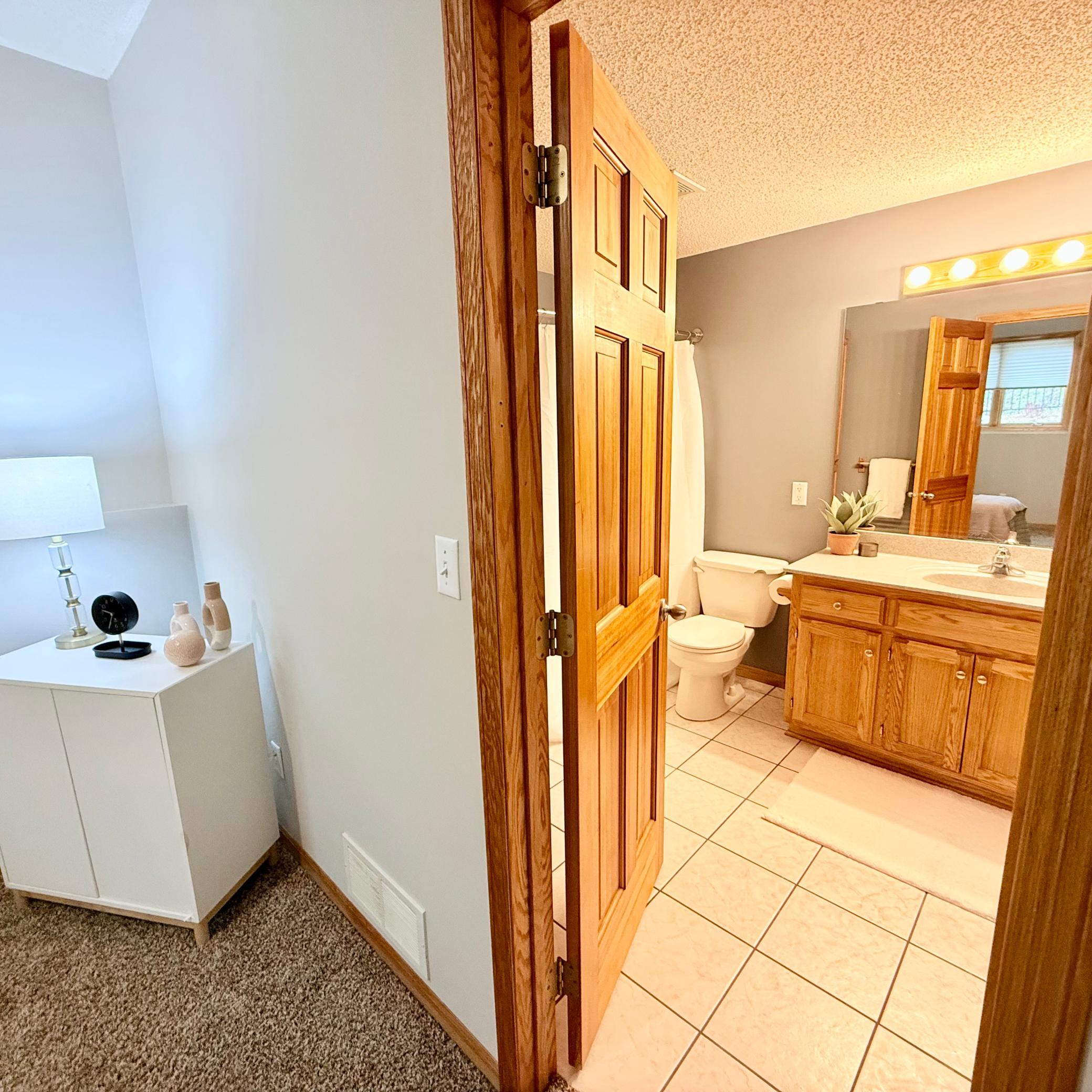 Bedroom has Access to Full Bathroom on Lower Level