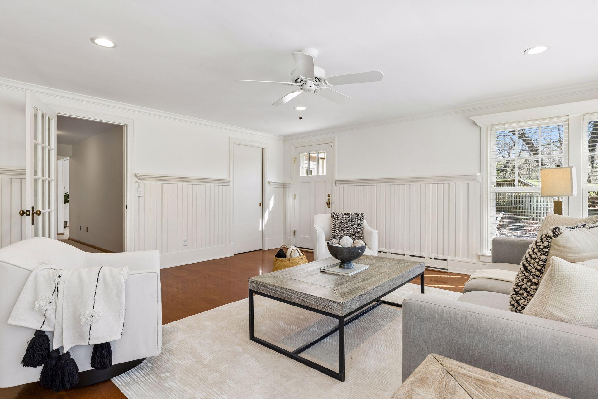 The sunroom even has a large storage closet (making it a legal bedroom) and it walks out to the lower patio and back yard area.