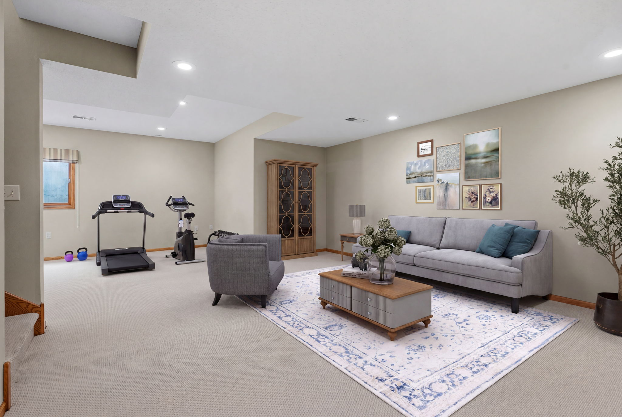 Lower level family room