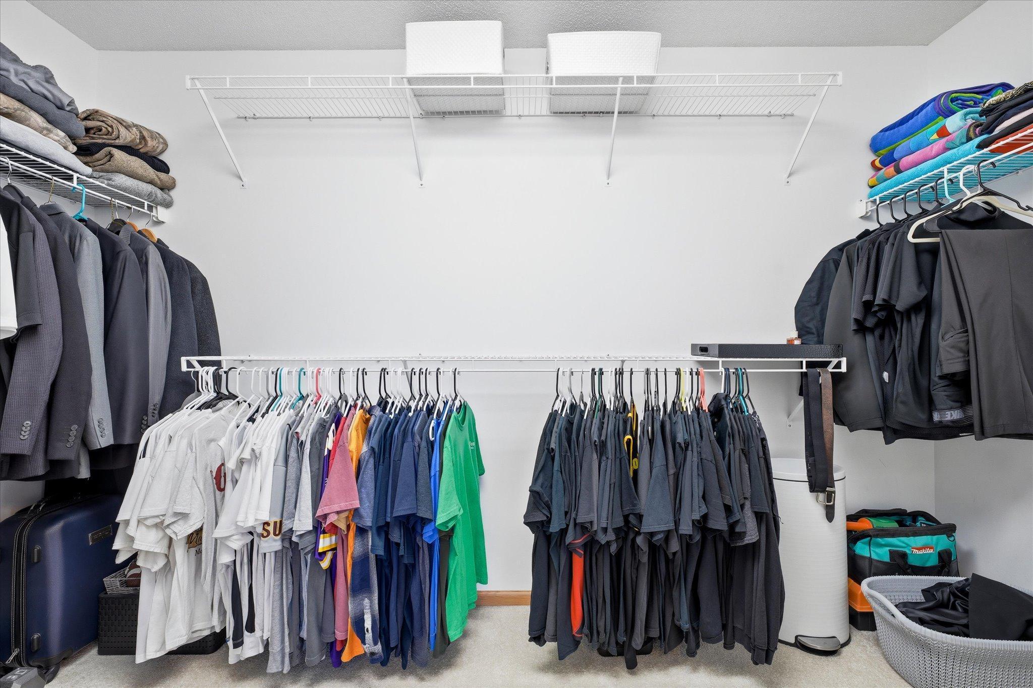 Spacious walk-in closet