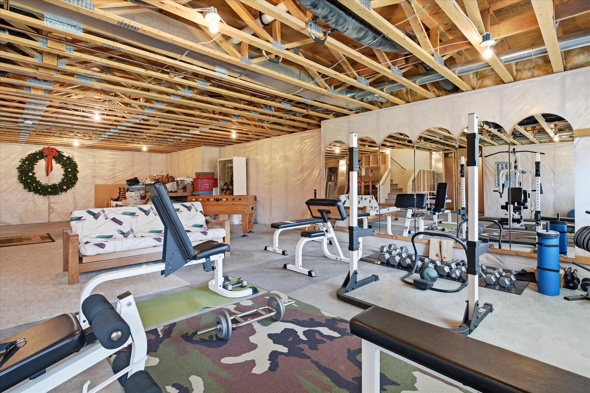 Huge open lower level ready to add another a future 1,300+ more sqft to make over 4,000 sqft in future