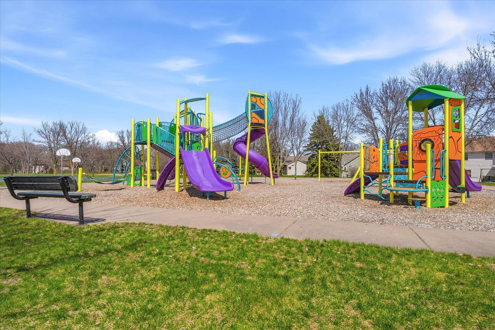 Park ground equipment at nearby Woodlawn Park
