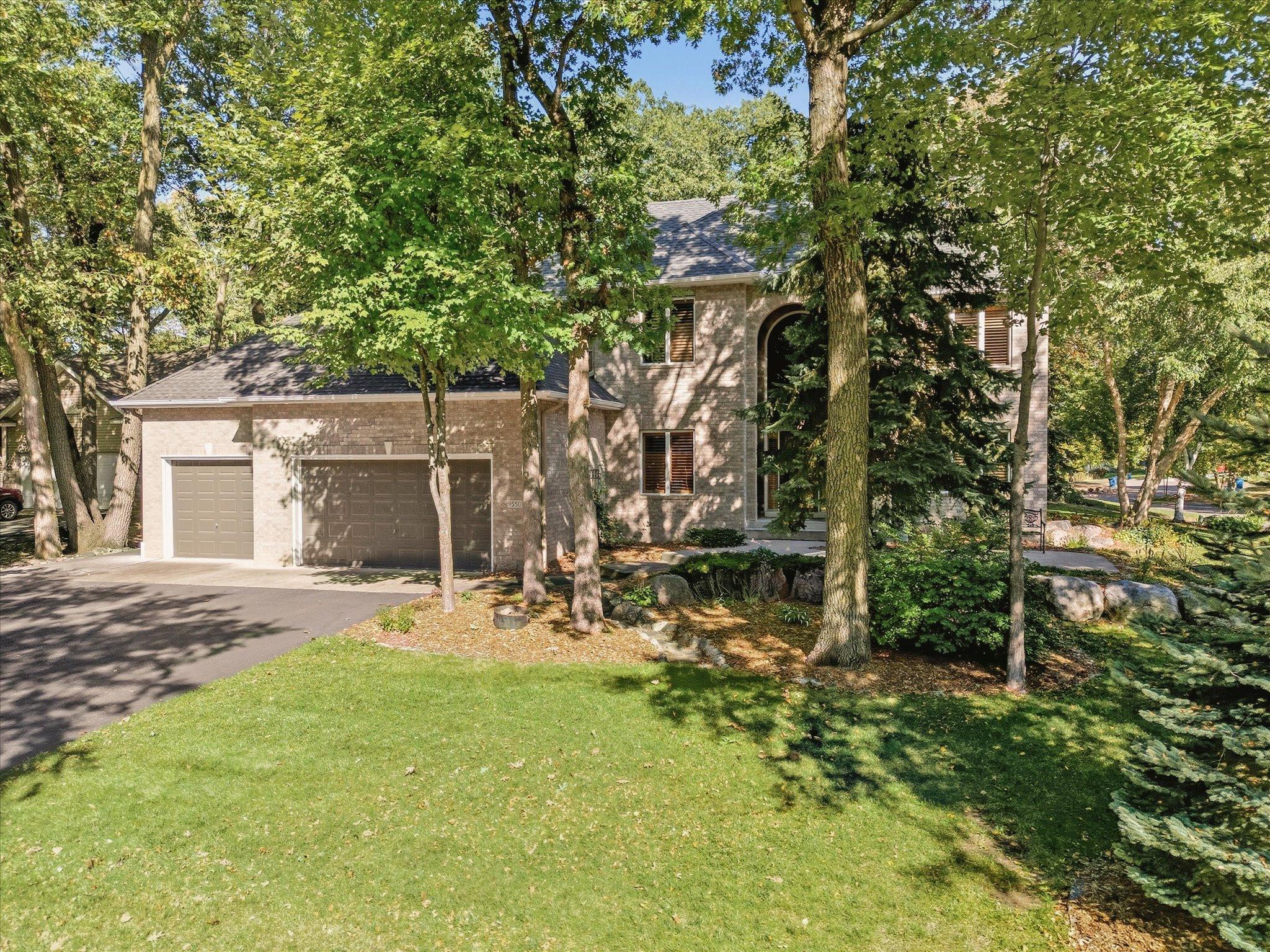 Oversized 3 car insulated heated garage with gas Rezor heater. Oversized front doors and a back door that opens to patio area is great for entertaining or back patio access