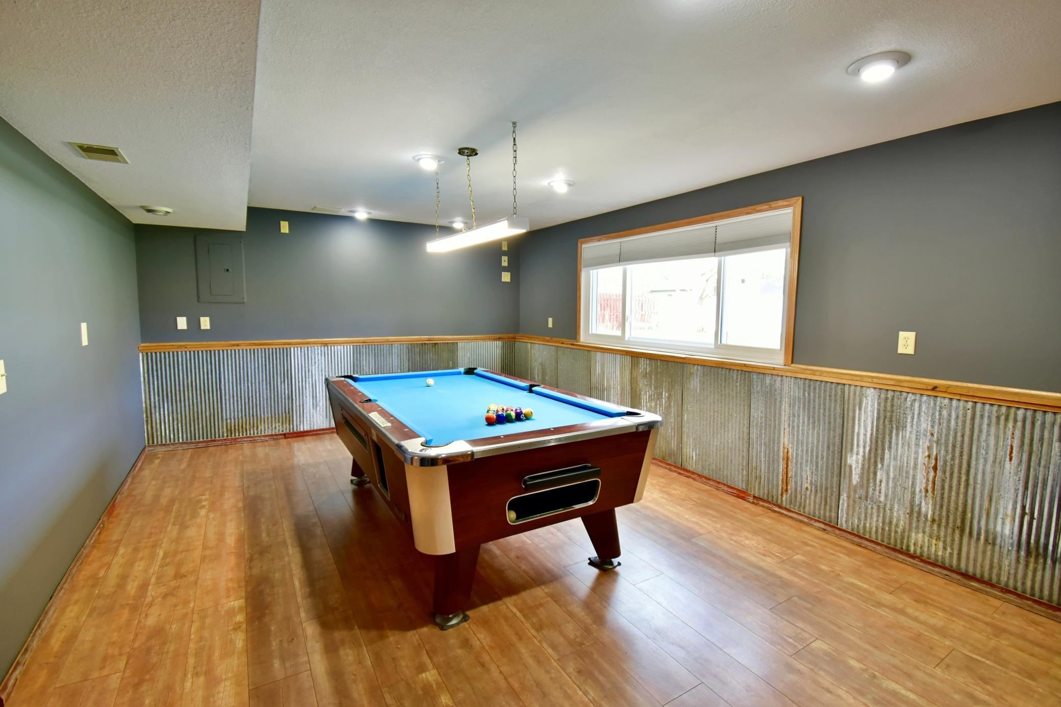 Lower Level. Pool table does not stay