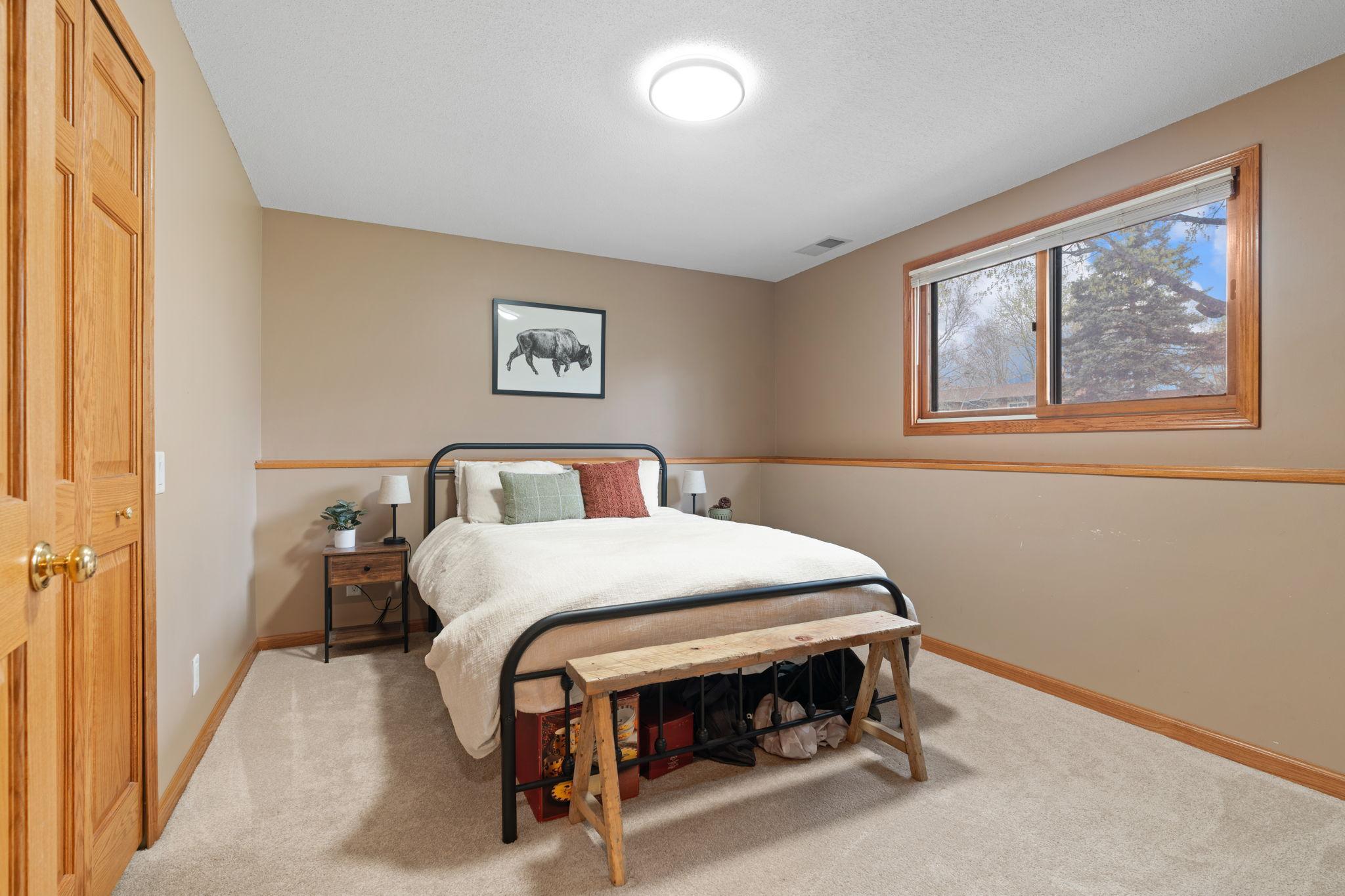 Third Bedroom on Lower Level with natural light