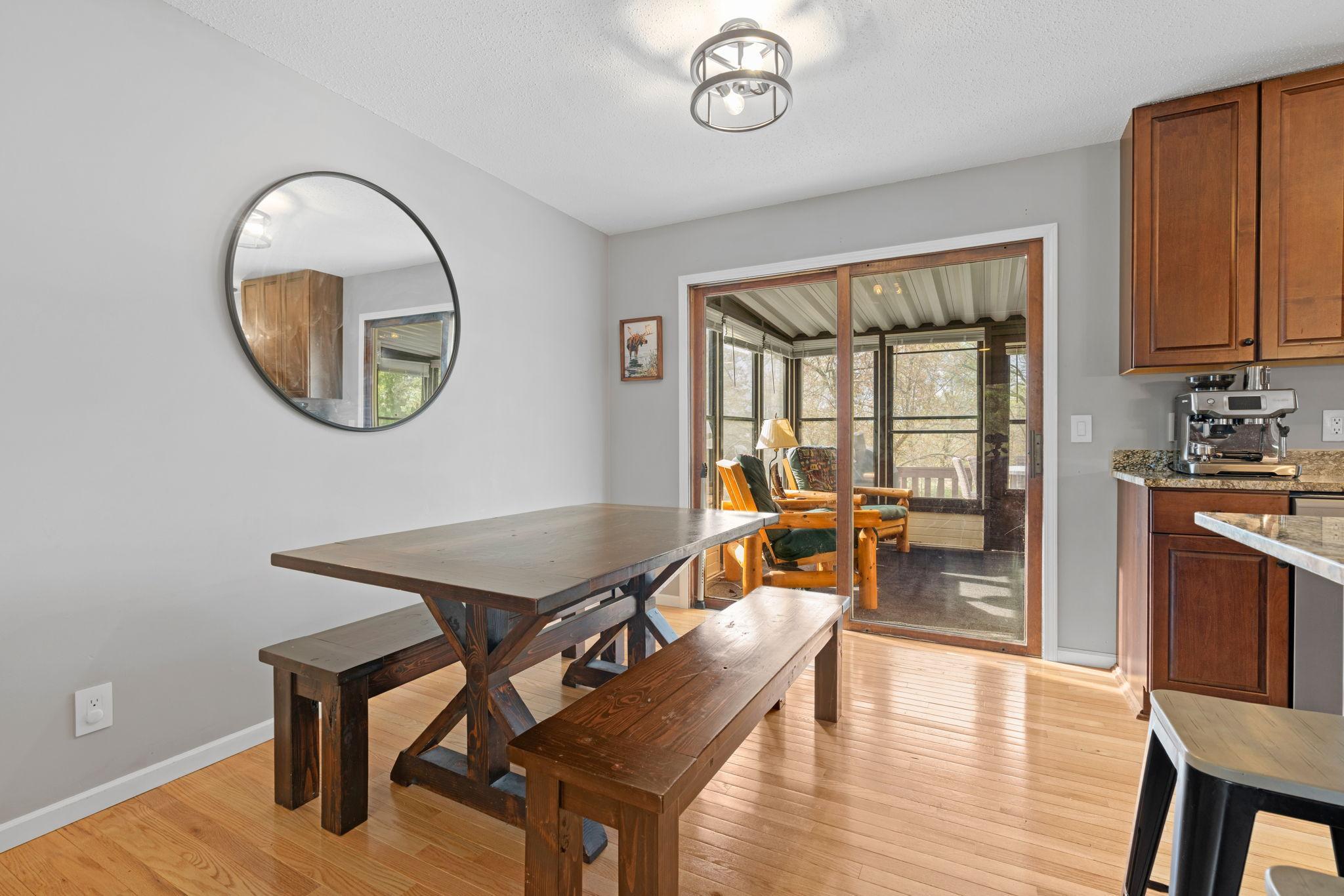Dining Area with access to screened porch