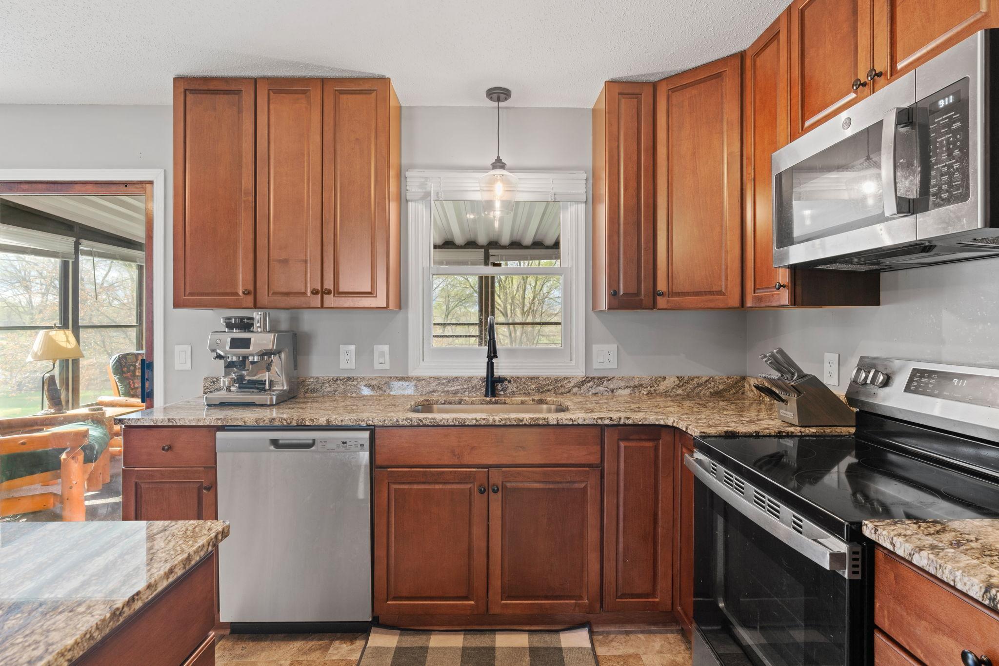 Kitchen with updated cabinetry and functional layout