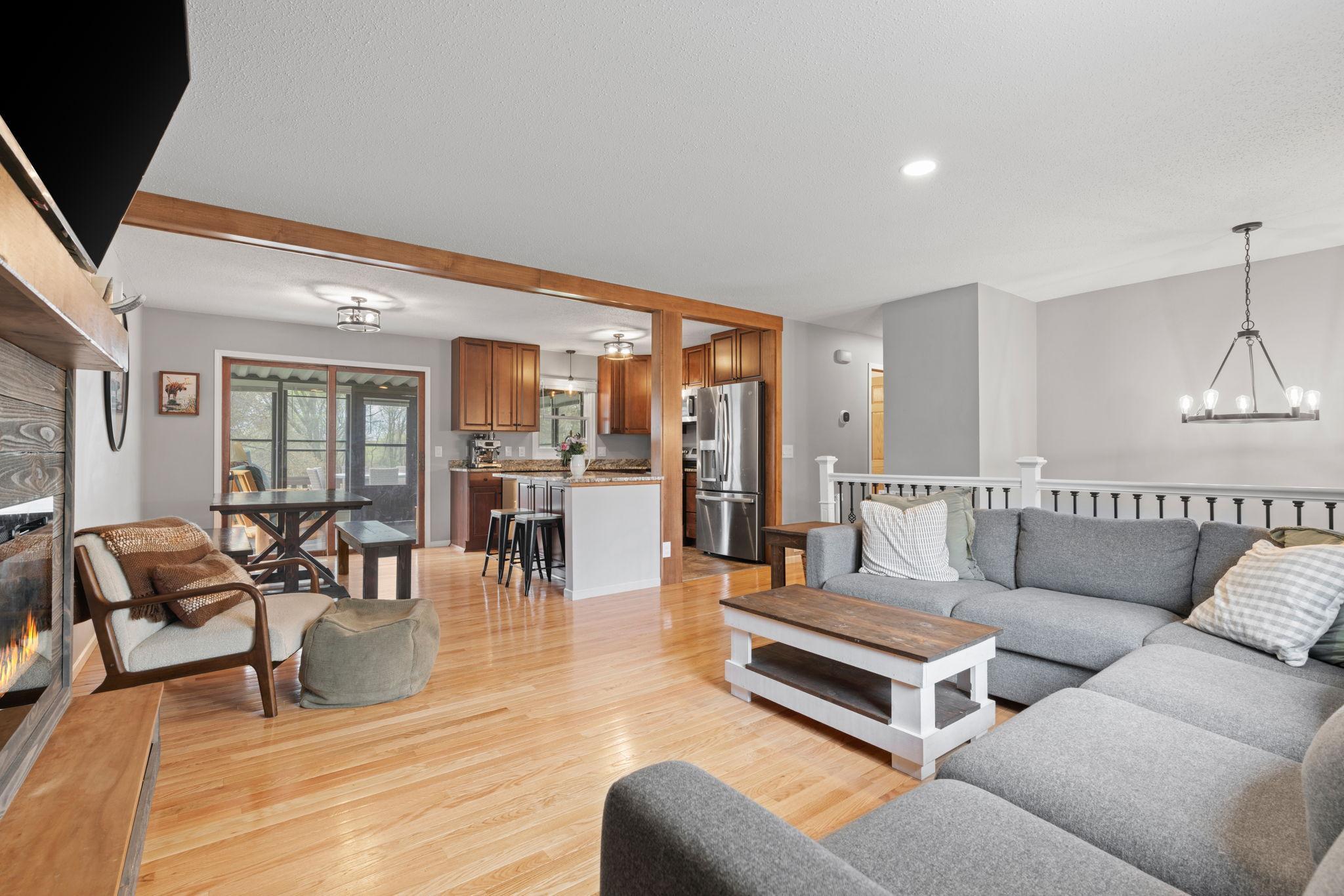 Open Concept Living and Dining Area