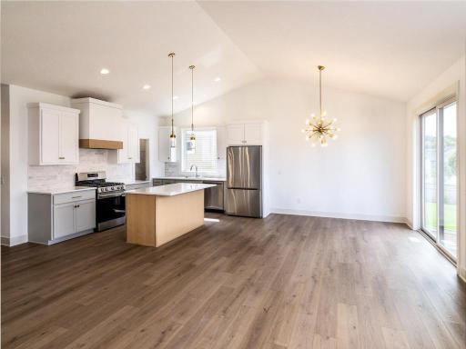 View from Living Room into Kitchen/Dining