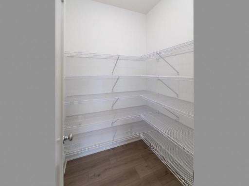 Walk in Kitchen Pantry with shelving