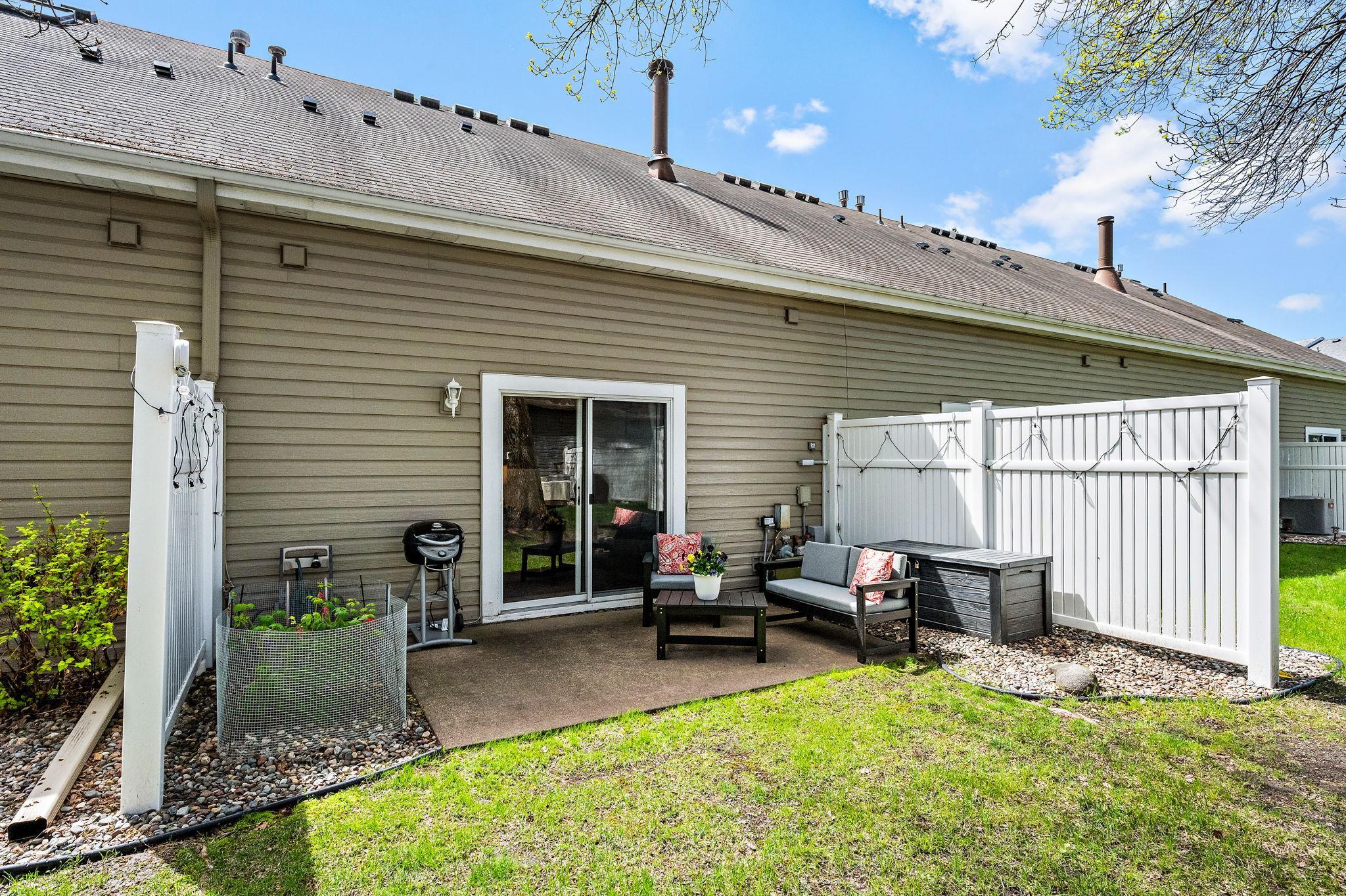 Step Outside to your Private Patio - ideal for grilling, relaxing, and enjoying the warm weather.