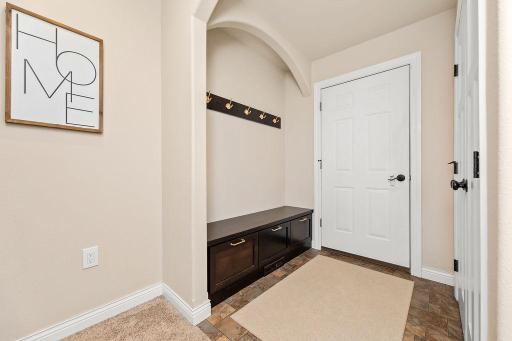 Mudroom drop zone at your Garage entrance