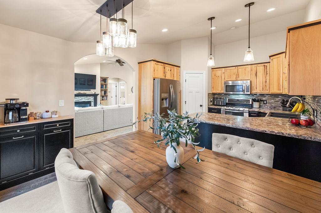 Dining to living & kitchen