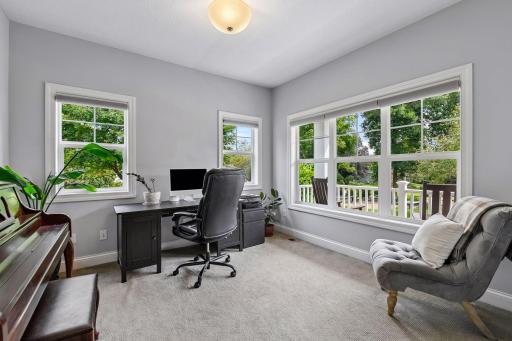 Office or flex room with windows on all sides providing ample natural light