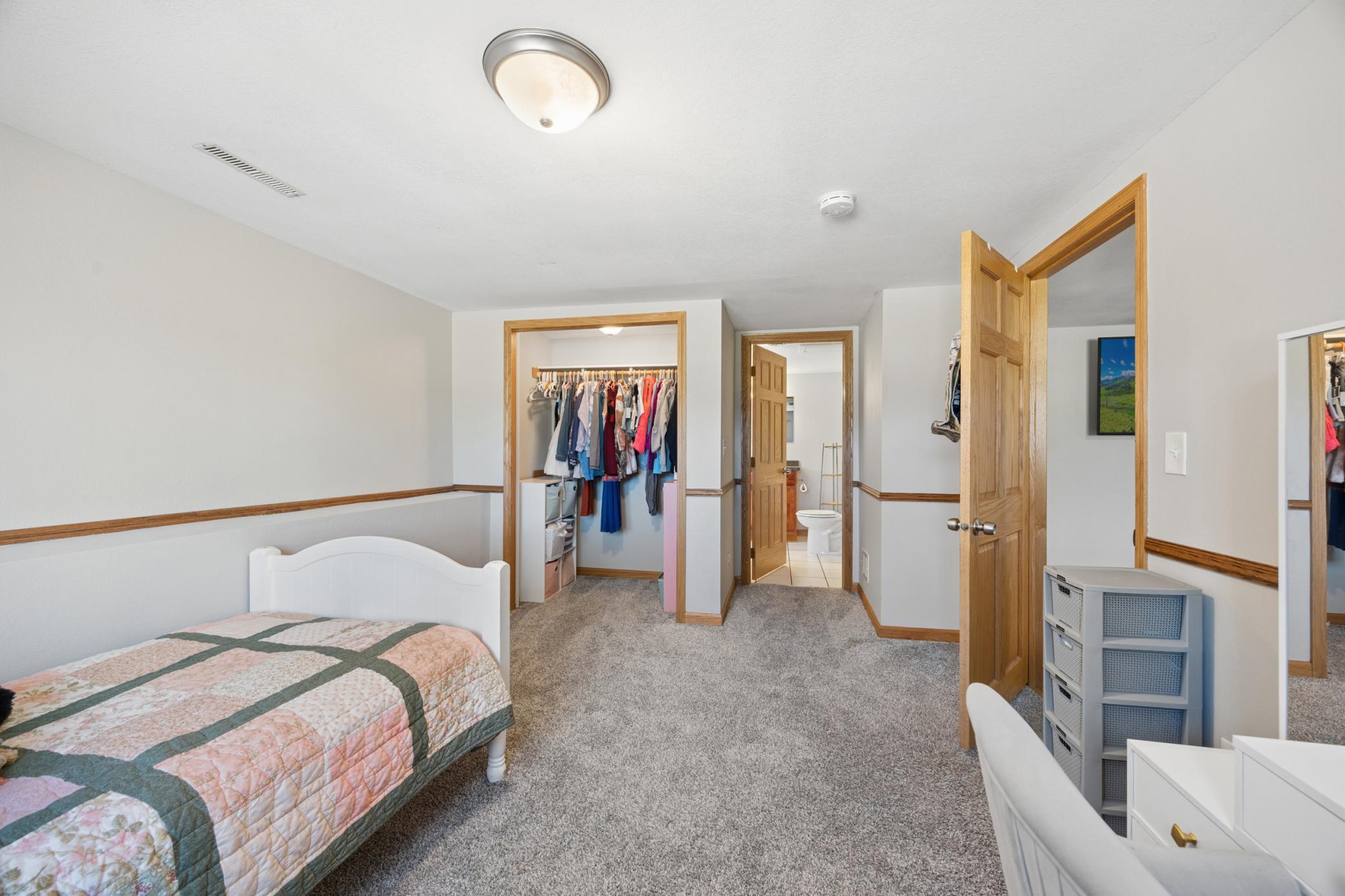 Bedroom 3 offers fresh paint, large closet AND an attached FULL bath! Conveniently located on the main level