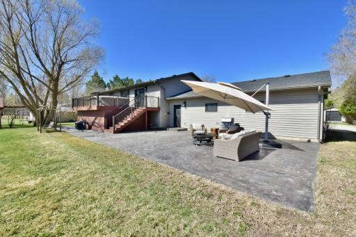 5123 Green Meadow Road SE Osakis, MN 56360 Lake side deck and patio, plus under deck storage, keeping the lake toys secure and dry.