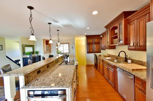 5123 Green Meadow Road SE Osakis, MN 56360 Stainless appliances including a microwave drawer, hallway leads to the back hall and garage for easy access.