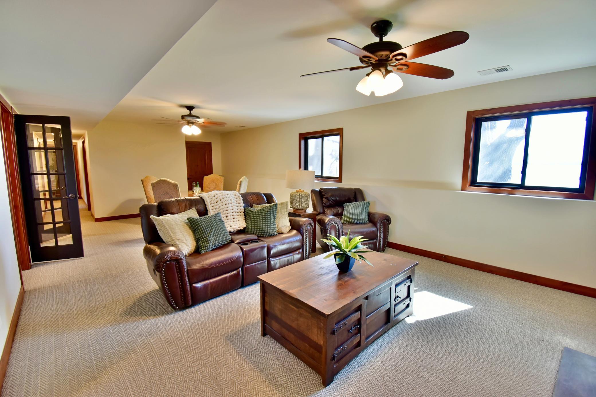 5123 Green Meadow Road SE Osakis, MN 56360 Rec room offers a spacious area for relaxing and gathering. New carpet, paint, fireplace and more! It still has that new car scent :)