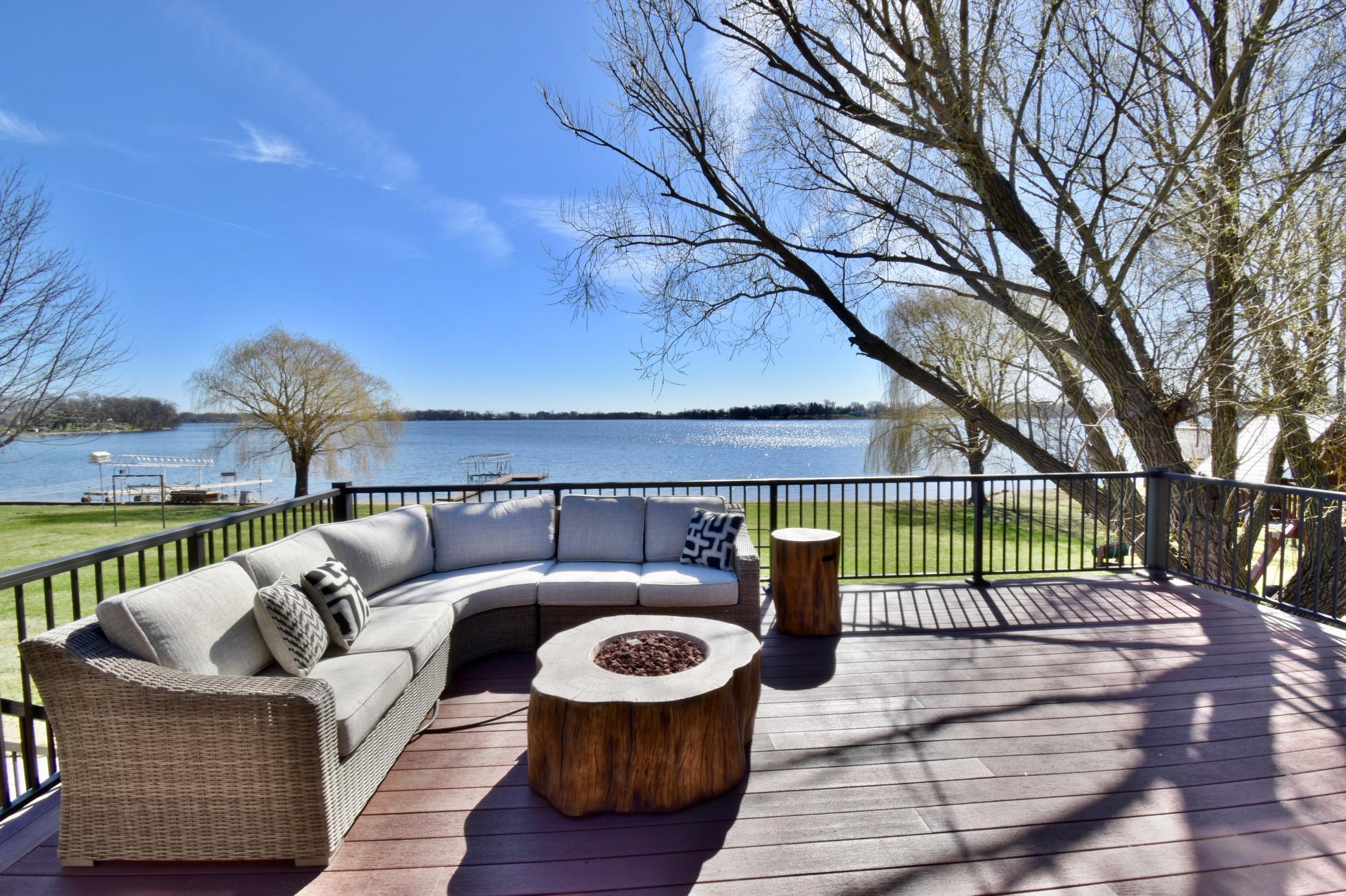 5123 Green Meadow Road SE Osakis, MN 56360 View to the lake from the upper living room and deck