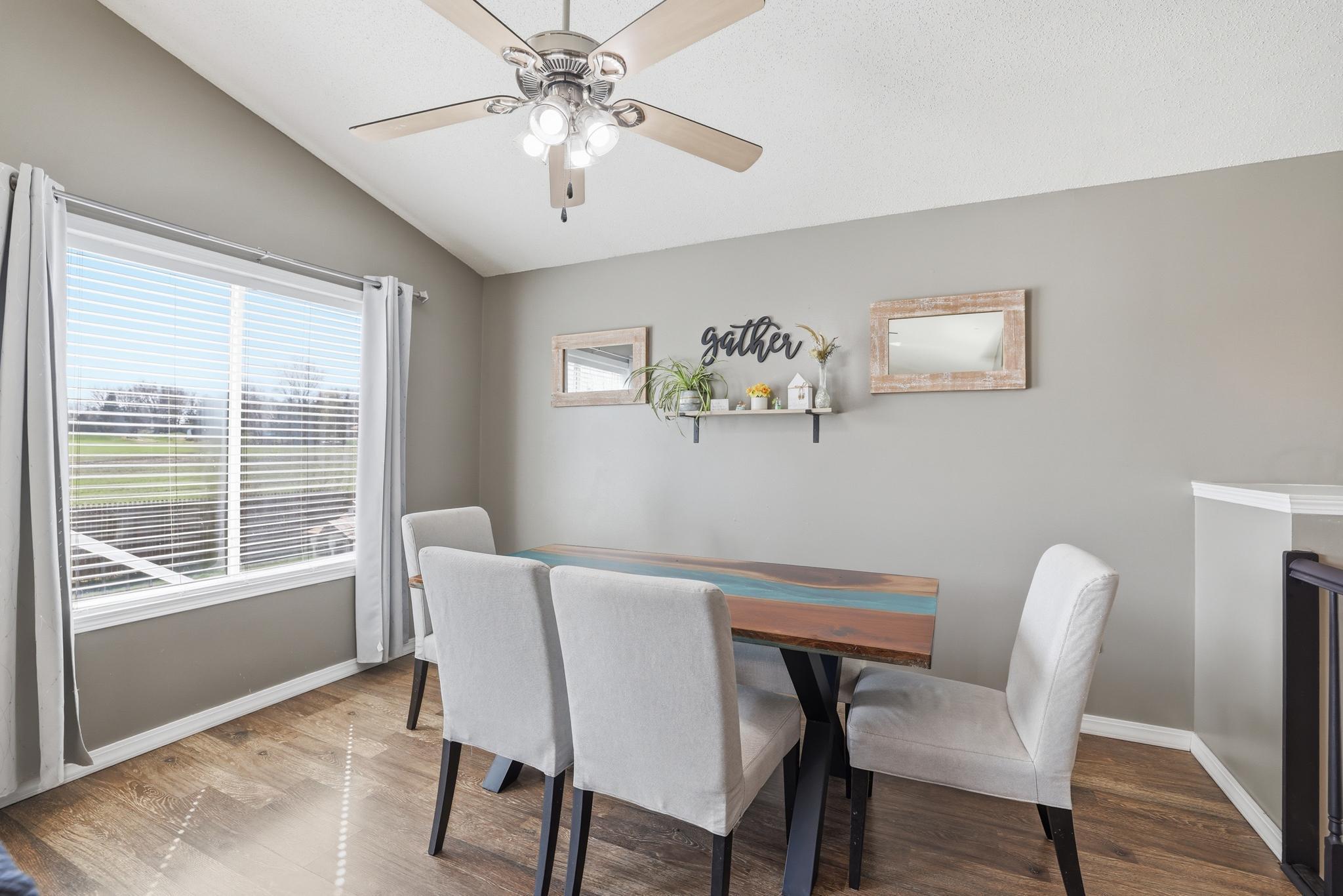 Spacious dining room