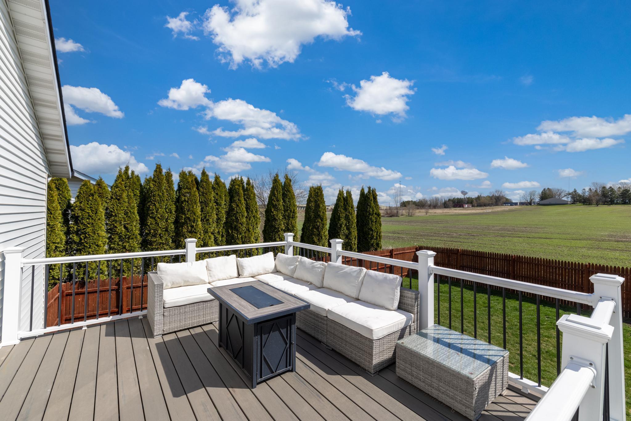 Beautiful views off of the deck