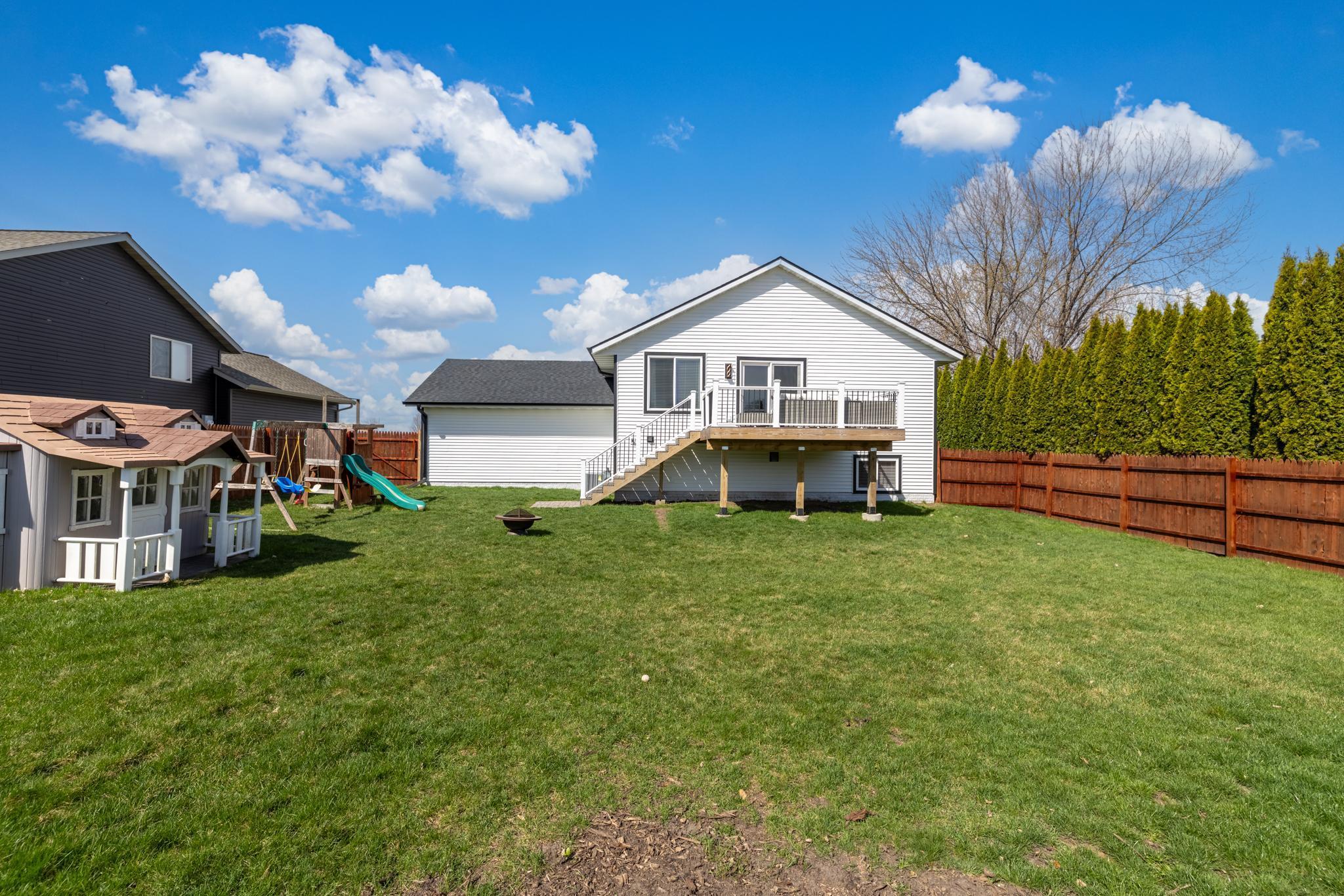 Nice flat yard for games or gardening!