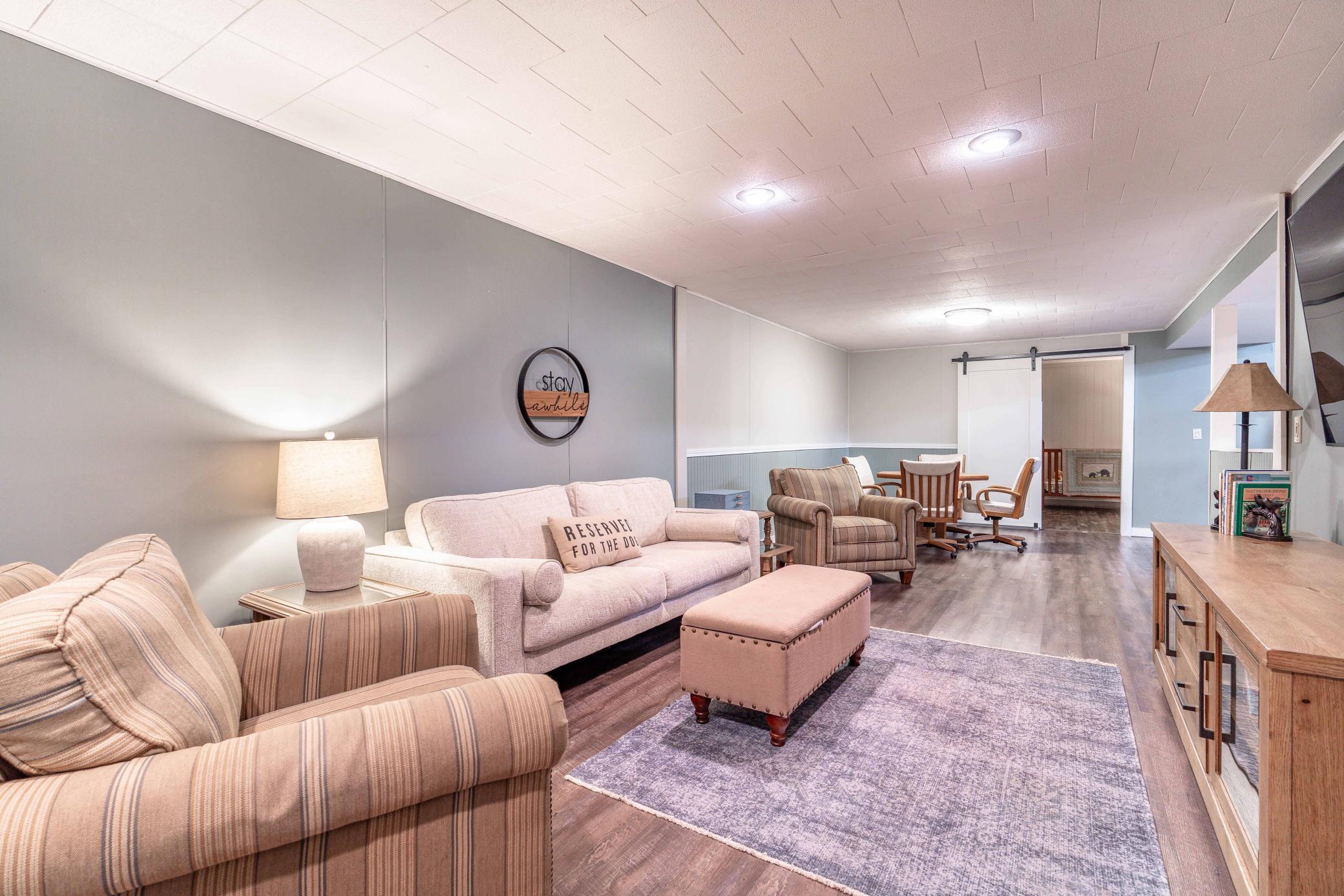 Lower Level Living Space Door to the LL Bedroom