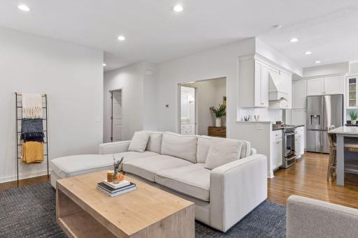 Convenient main floor, layout with the living room opening up to the kitchen and dining.