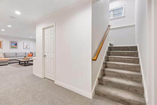 Freshly painted walls and trim throughout the lower level.