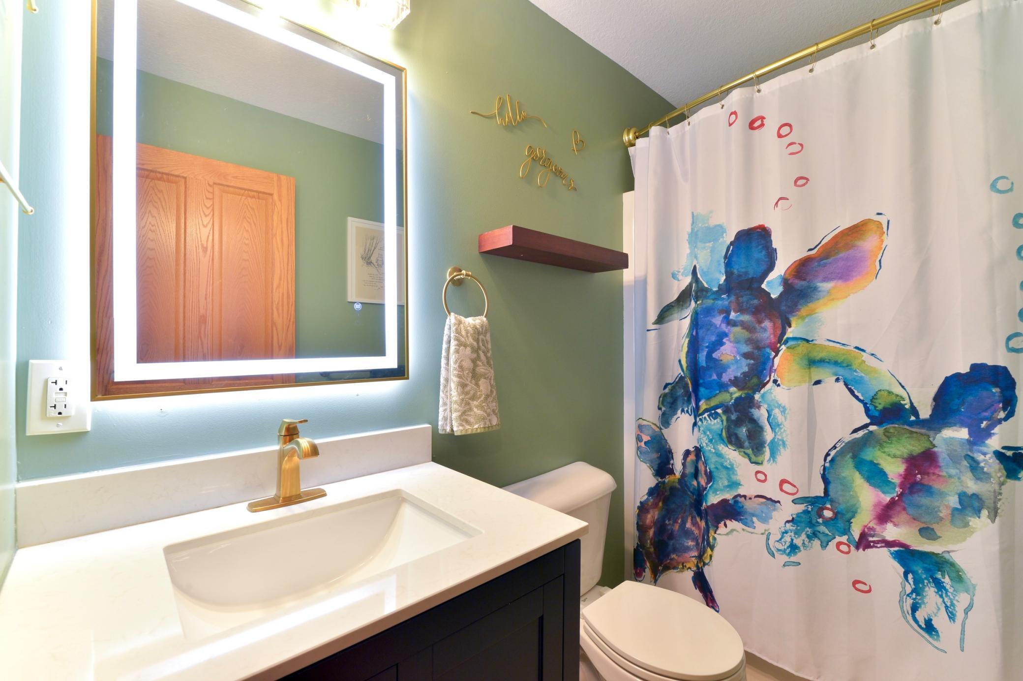 Lower level full bath was updated just months ago