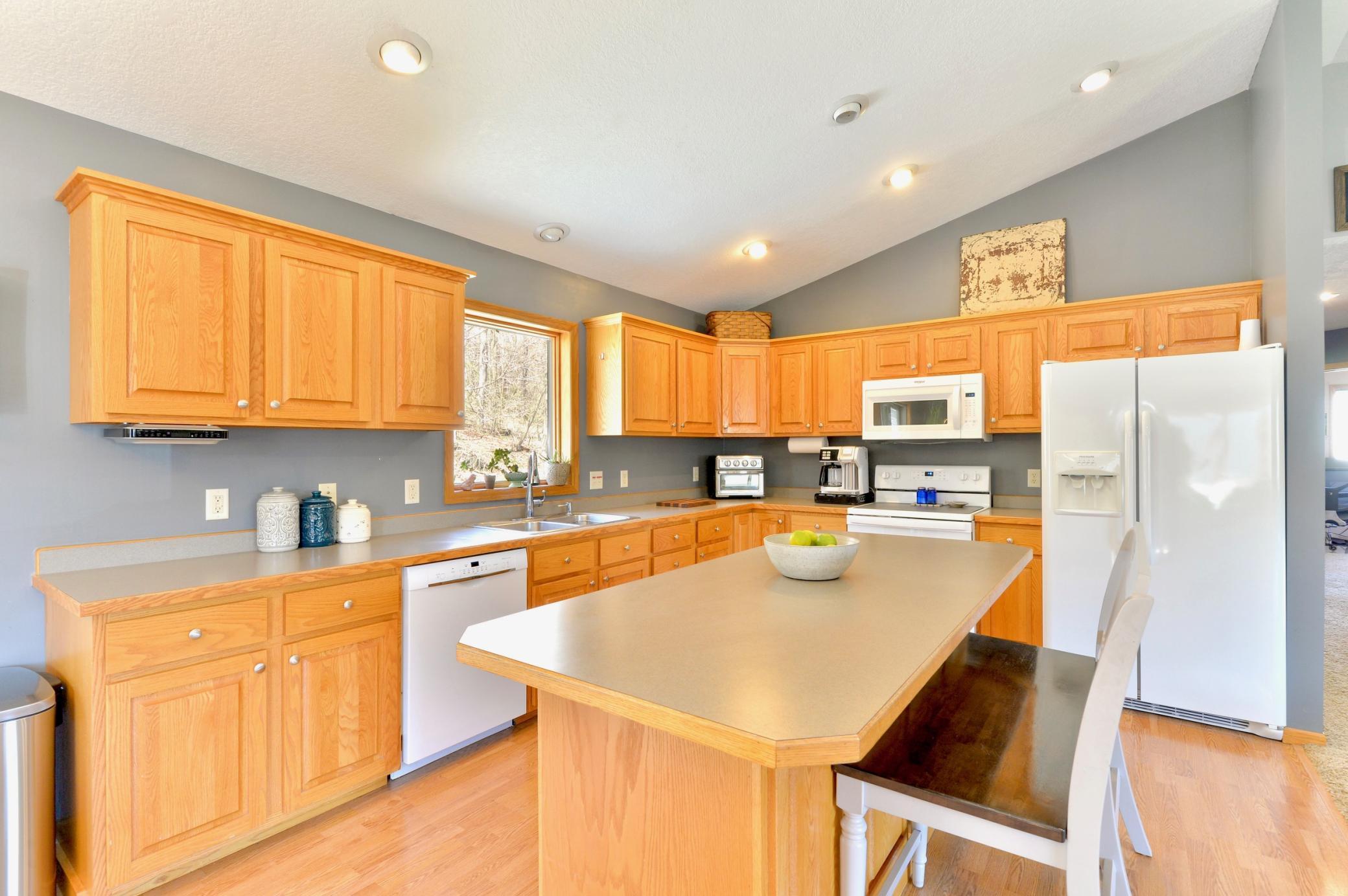 Great counter space and huge island