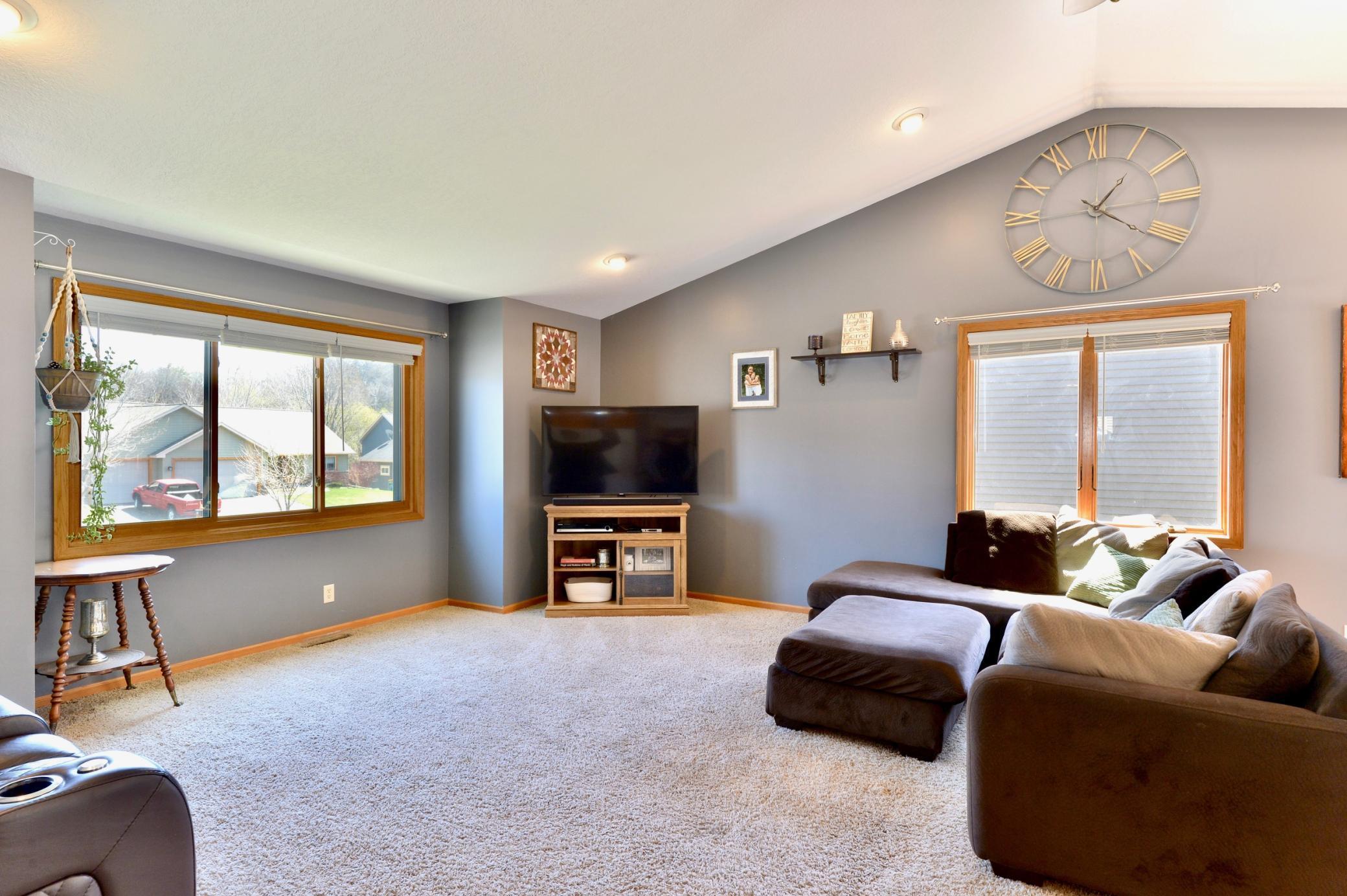 Large living room with great natural light