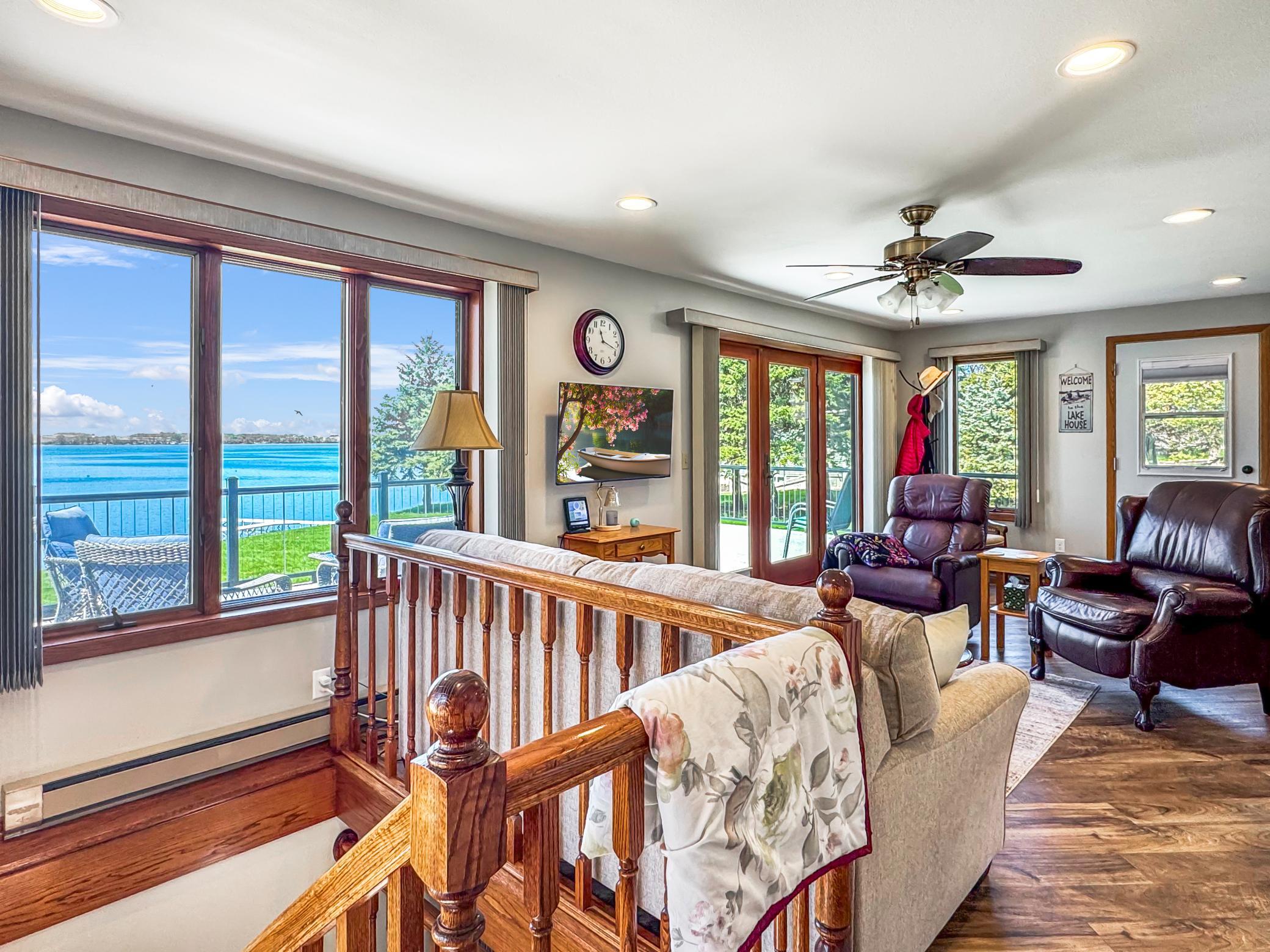 Living Room with panoramic views to the Lake