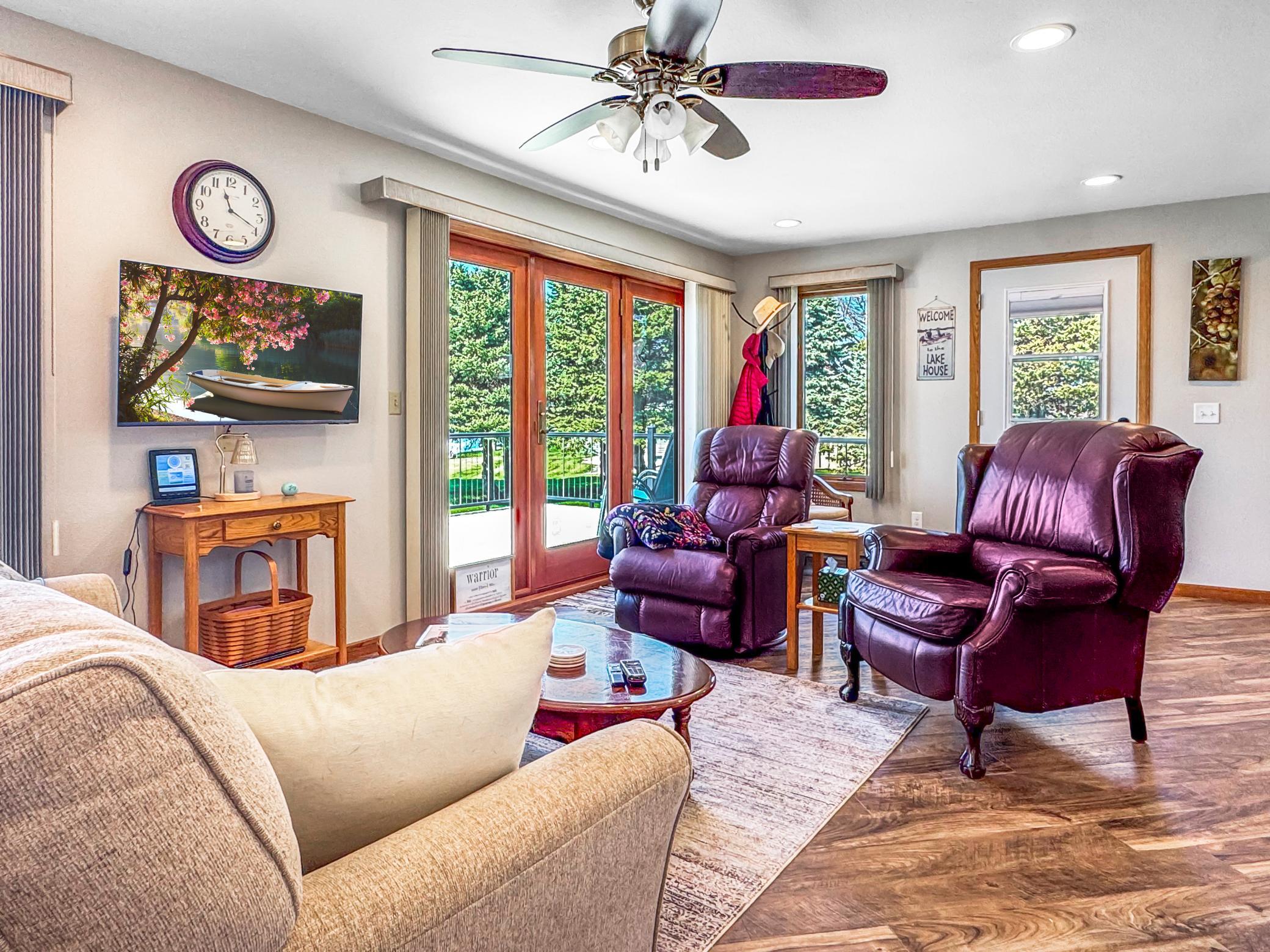 Living Room with panoramic views to the Lake